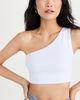 Susana Monaco Susana Monaco Essential One-Shoulder Crop Top Sugar - 2