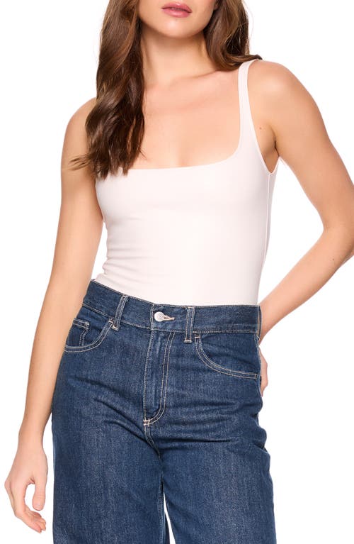 Susana Monaco Susana Monaco Faux Leather Low Back Bodysuit