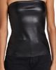 Susana Monaco Susana Monaco Faux Leather Tube Top Black S - 1