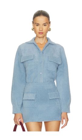 Susana Monaco Susana Monaco Fuzzy Sweater Cargo Jacket