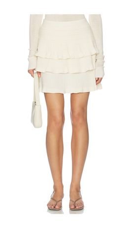 Susana Monaco Susana Monaco Light Merino Tiered Sweater Skirt