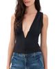 Susana Monaco Susana Monaco Low V Wire Tank Black - 1