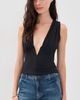 Susana Monaco Susana Monaco Low V Wire Tank Black - 2