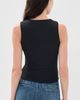 Susana Monaco Susana Monaco Low V Wire Tank Black - 3