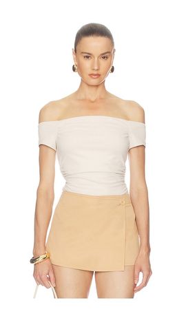 Susana Monaco Susana Monaco Off Shoulder Short Sleeve Top