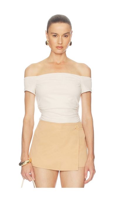 Susana Monaco Susana Monaco Off Shoulder Short Sleeve Top