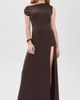 Susana Monaco Susana Monaco One Shoulder Gathered Slit Front Dress Java - 2
