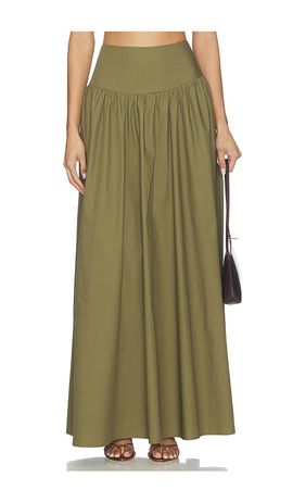 Susana Monaco Susana Monaco Poplin Drop Waist Skirt