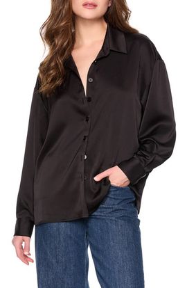 Susana Monaco Susana Monaco Satin Button Front Shirt