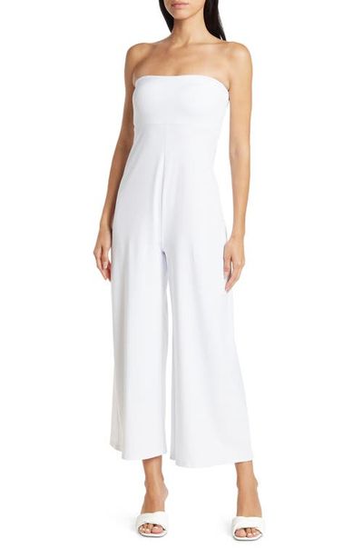 Susana Monaco Susana Monaco Strapless Wide Leg Jumpsuit