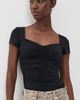 Susana Monaco Susana Monaco Sweetheart Gathered Top Black - 2