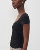 Susana Monaco Susana Monaco Sweetheart Gathered Top Black - 4