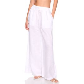 Susana Monaco Susana Monaco Tie Waist Wide Leg Linen Pants