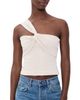 Susana Monaco Susana Monaco Twisted Asymmetrical Blouse Blanched Almond - 1