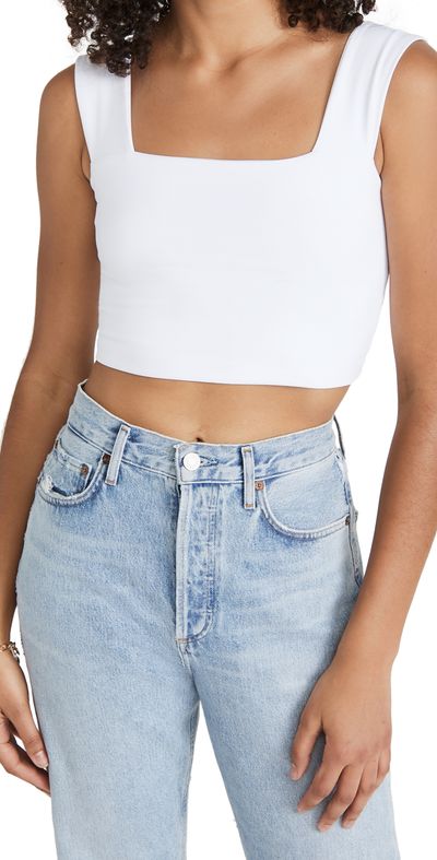 Susana Monaco Susana Monaco Wide Strap Crop Top Black M