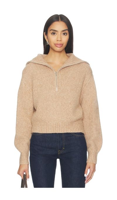 Susana Monaco Susana Monaco Wool Half Zip Collar Sweater
