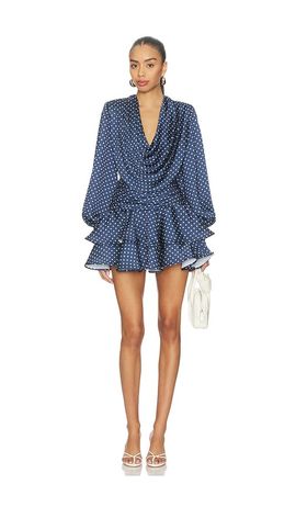 Susanna Chow Susanna Chow Charlotte Polka Dot Mini Dress