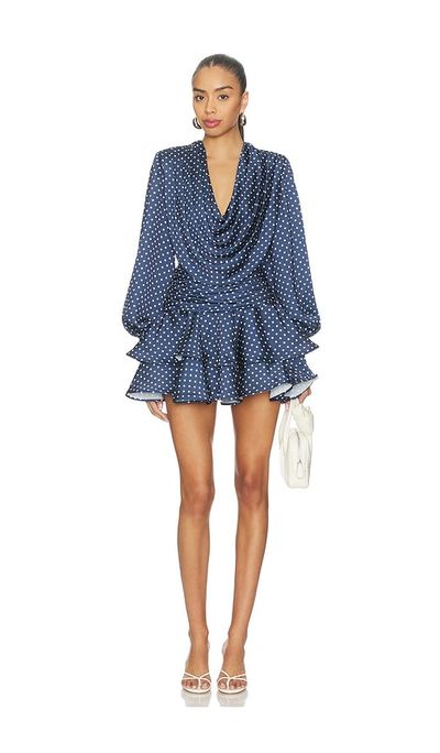 Susanna Chow Susanna Chow Charlotte Polka Dot Mini Dress