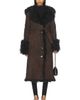 Susanna Chow Susanna Chow Daphne Shearling Suede Coat - 1