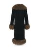 Susanna Chow Susanna Chow Dorothy Suede & Shearling Trim Maxi Coat - 5