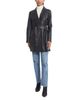 Susanna Chow Susanna Chow Leather Shearling Trim Belted Jacket - 5