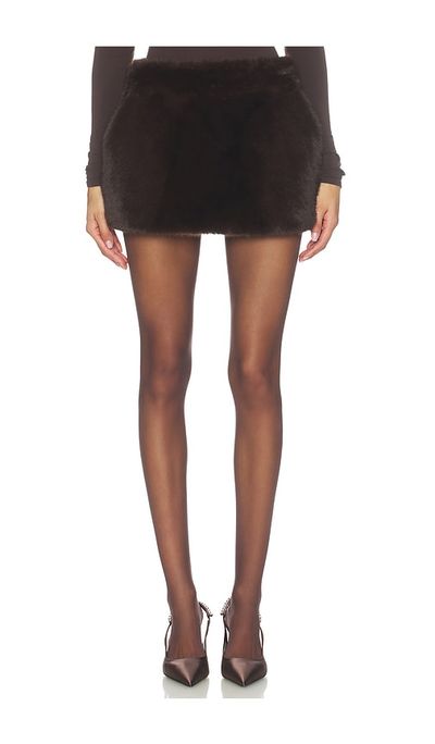 Susanna Chow Susanna Chow Sydney Faux Fur Skirt