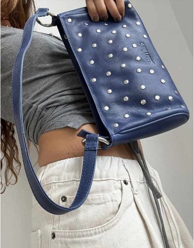 Susmies Susmie's Vero leather studded bag in blue