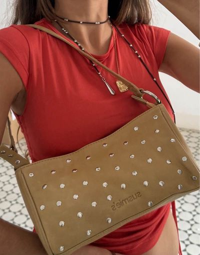 Susmies Susmie's Vero leather studded bag in tan-Brown