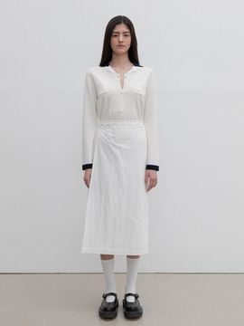 SUSUMU CHELSEA SKIRT white