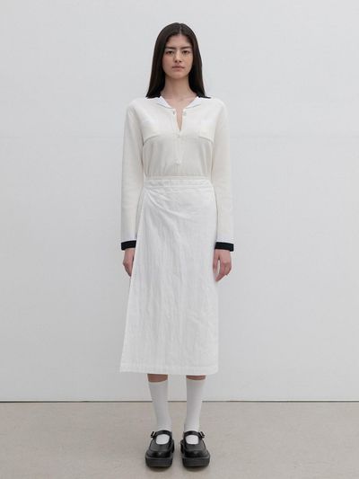 SUSUMU CHELSEA SKIRT white