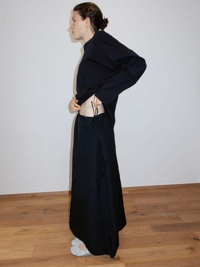 SUSUMU RECYCLED SEMO SKIRT [black]