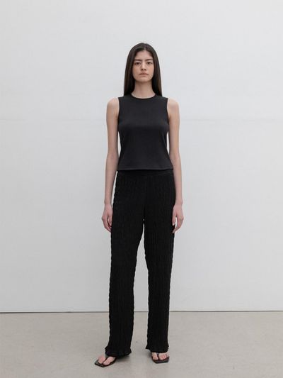 SUSUMU WAVE PANTS black