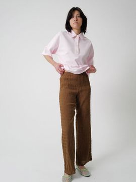 SUSUMU WAVE PANTS brown