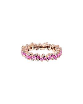 Suzanne Kalan Suzanne Kalan 18K Rose Gold Pink Sapphire & Diamond Eternity Band