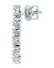 Suzanne Kalan Suzanne Kalan 18K White Gold Classic Diamond Baguette Linear Baby Tennis Earrings - 3