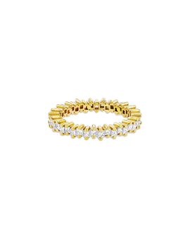Suzanne Kalan Suzanne Kalan 18K Yellow Gold Diamond Princess Eternity Band