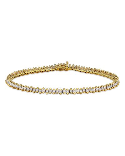 Suzanne Kalan Suzanne Kalan 18K Yellow Gold Diamond Princess Tennis Bracelet