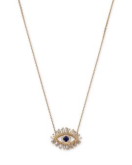 Suzanne Kalan Suzanne Kalan 18K Yellow Gold Evil Eye x & Diamond Pendant Necklace, 18