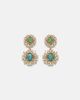 Suzanne Kalan Suzanne Kalan 18kt gold (750/1000) drop earrings with gemstones - 1