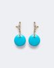 Suzanne Kalan Suzanne Kalan 18kt gold drop earrings with diamonds and turquoise - 1