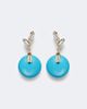 Suzanne Kalan Suzanne Kalan 18kt gold drop earrings with turquoise and diamonds - 1