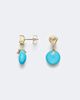 Suzanne Kalan Suzanne Kalan 18kt gold drop earrings with turquoise and diamonds - 4