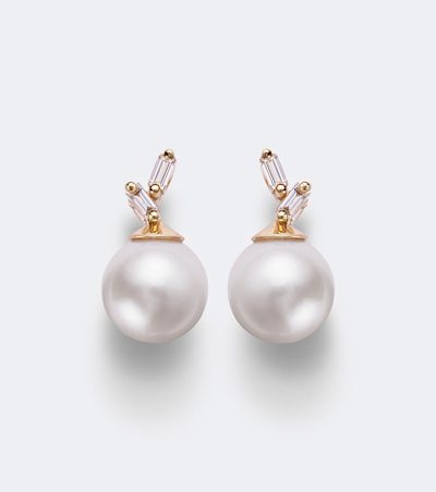 Suzanne Kalan Suzanne Kalan 18kt gold earrings with pearls and diamonds
