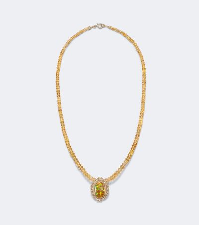 Suzanne Kalan Suzanne Kalan 18kt gold pendant necklace with opals and diamonds
