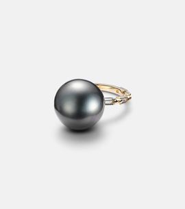 Suzanne Kalan Suzanne Kalan 18kt gold ring with pearl and diamonds