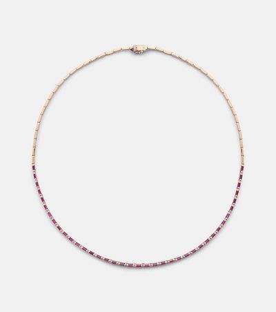 Suzanne Kalan Suzanne Kalan 18kt rose gold necklace with rubies