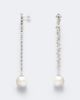 Suzanne Kalan Suzanne Kalan 18kt white gold drop earrings with diamonds and pearls - 4