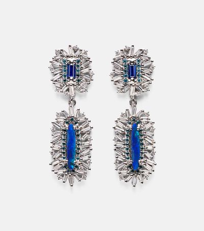 Suzanne Kalan Suzanne Kalan 18kt white gold earrings with gemstones
