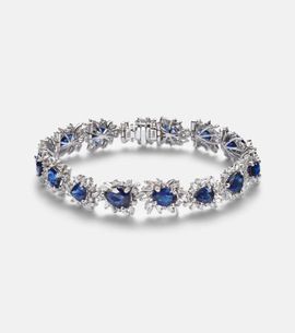 Suzanne Kalan Suzanne Kalan 18kt white gold tennis bracelet with sapphires and diamonds