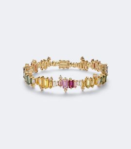 Suzanne Kalan Suzanne Kalan Bold Burst 18kt gold bracelet with sapphires and diamonds